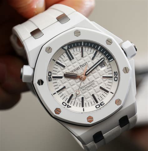 audemars piguet white diver|Audemars Piguet offshore diver.